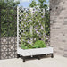 Hageplanter med espalier og hjul Hvit 80 x 40 x 131,5 cm PP