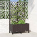 Hageplanter med espalier og hjul Brun 80 x 40 x 146 cm PP