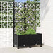 Hageplanter med espalier og hjul Svart 80 x 40 x 146 cm PP