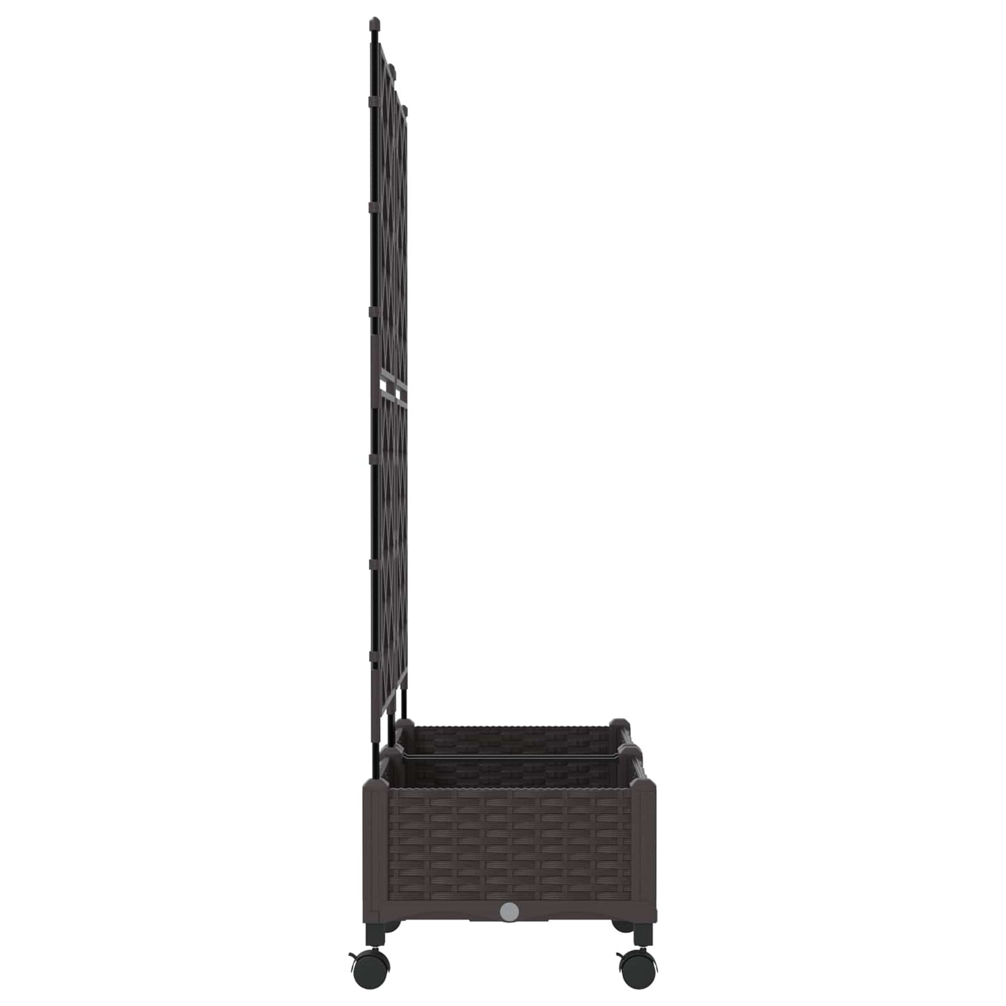 Hageplanter med espalier og hjul 2 stk. Brun 80 x 40 x 131,5 cm