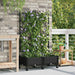Hageplanter med espalier og hjul 2 stk. Svart PP