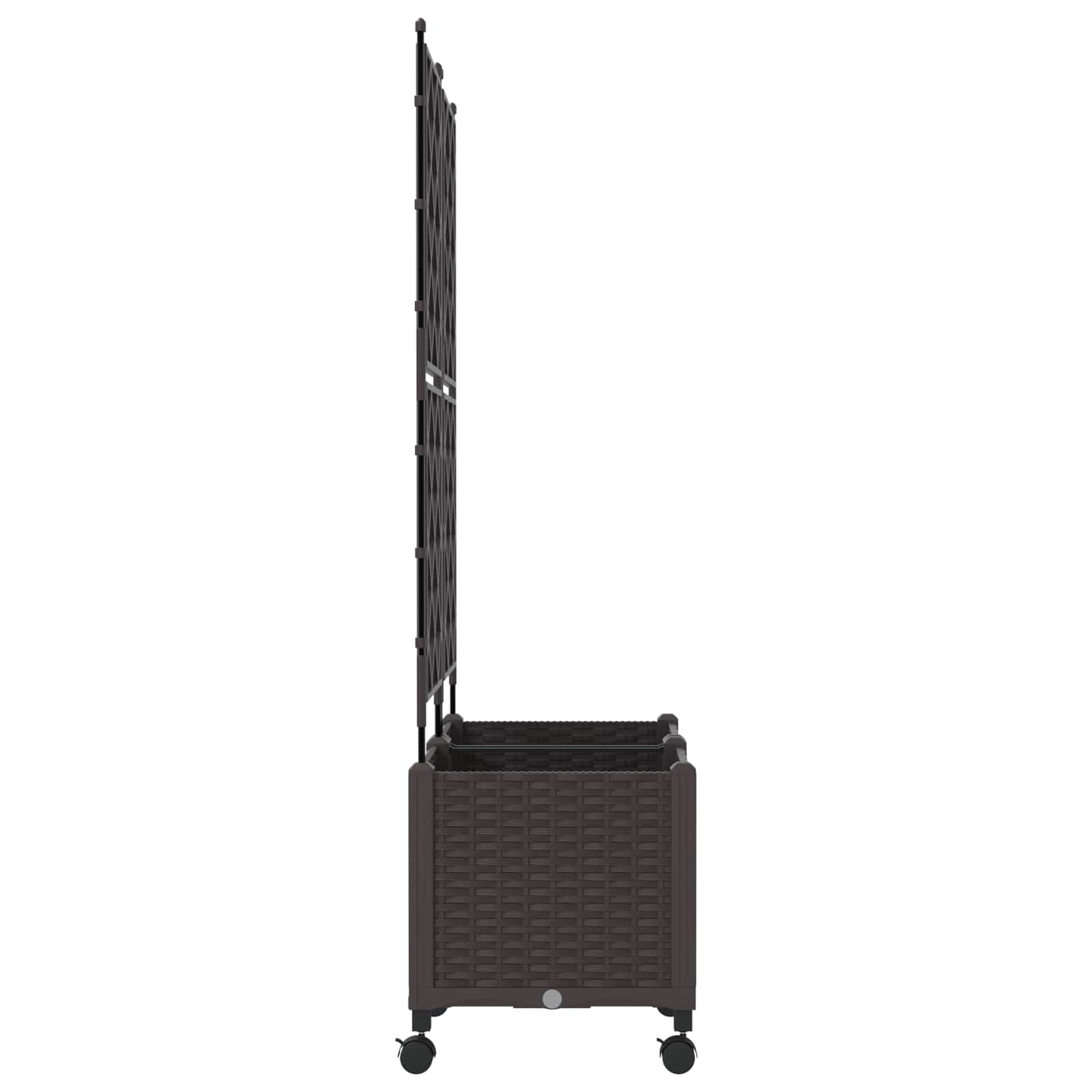 Hageplanter med espalier og hjul 2 stk. Brun 80 x 40 x 149 cm