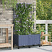 Hageplanter med espalier og hjul 2 stk. Grå 80 x 40 x 149 cm PP
