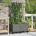Hageplanter med espalier og hjul 2 stk. Lysegrå PP