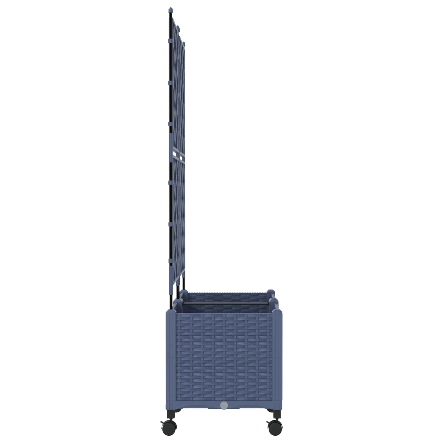 Hageplantekasse med vanning og hjul 2 stk. Grå 80 x 40 x 148 cm
