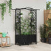 Hevet Bed med Trellis og Tak Svart 125 x 40 x 144 cm PP