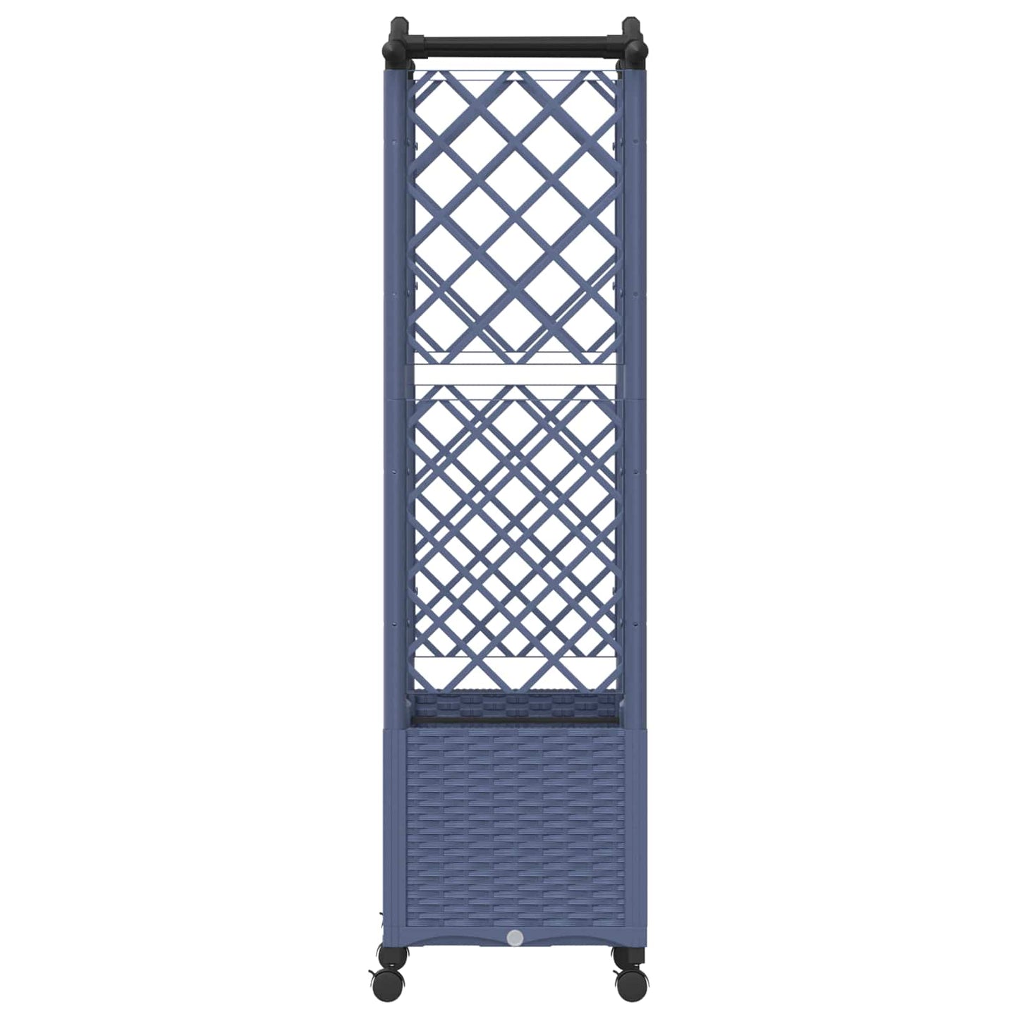 Hevet Bed med Trellis og Tak Grå 125 x 40 x 144 cm PP