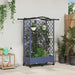 Hevet Bed med Trellis og Tak Grå 124 x 40 x 129 cm PP