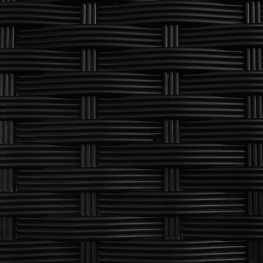 Hevet Bed med Trellis og Tak Svart 122,5 x 40 x 127 cm PP