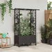 Hevet Bed med Trellis og Tak Brun 124,5 x 40 x 142 cm PP
