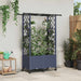 Hevet Bed med Trellis og Tak Grå 124,5 x 40 x 142 cm PP