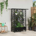 Hevet Bed med Trellis og Tak Svart 124 x 40 x 127 cm PP