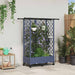 Hevet Bed med Trellis og Tak Grå 124 x 40 x 127 cm PP