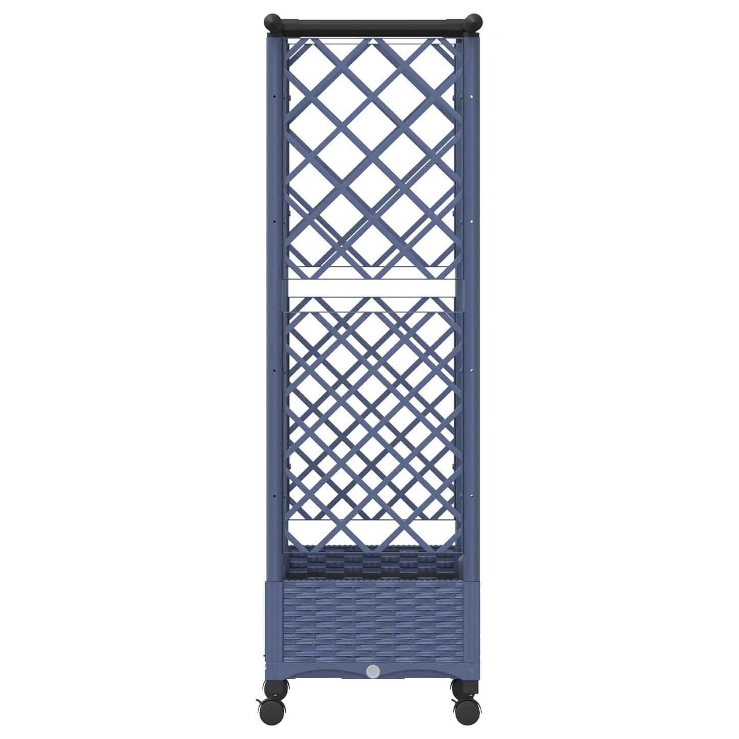 Hevet Bed med Trellis og Tak Grå 124 x 40 x 127 cm PP