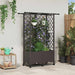 Hevet Bed med Trellis og Tak Brun 124 x 40 x 142 cm PP