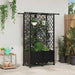 Hevet Bed med Trellis og Tak Svart 124 x 40 x 142 cm PP