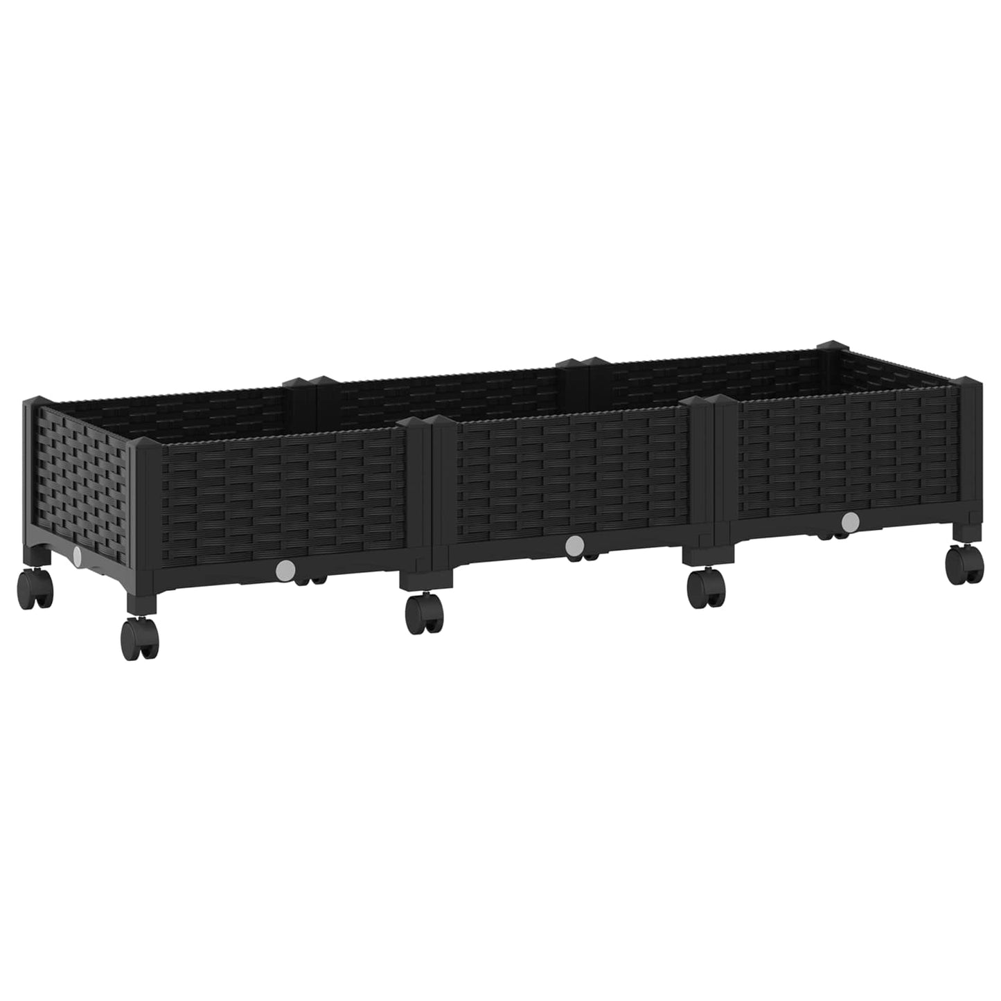 Hagekrukke med hjul Svart 120 x 40 x 29 cm PP
