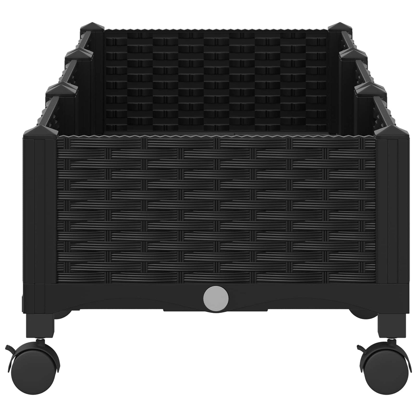 Hagekrukke med hjul Svart 120 x 40 x 29 cm PP