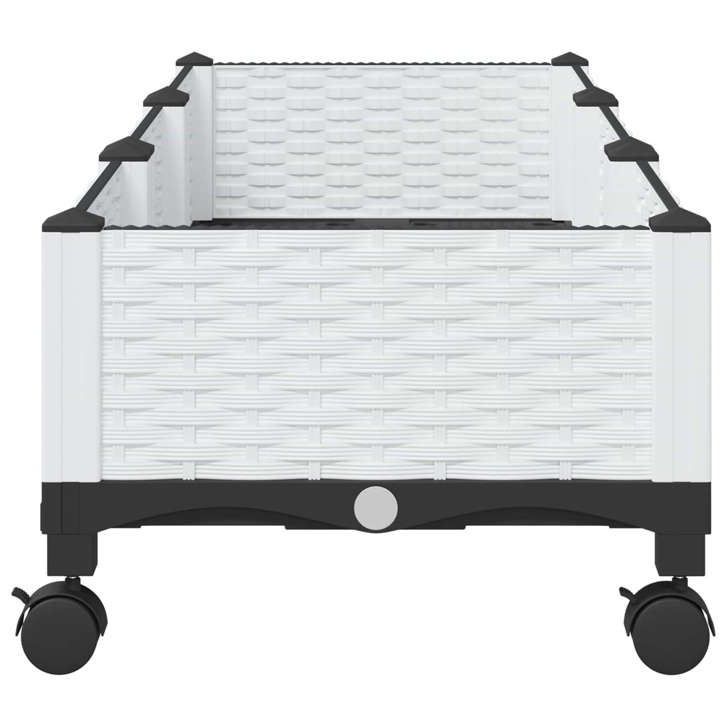 Hagekrukke med hjul Hvit 120 x 40 x 33 cm PP