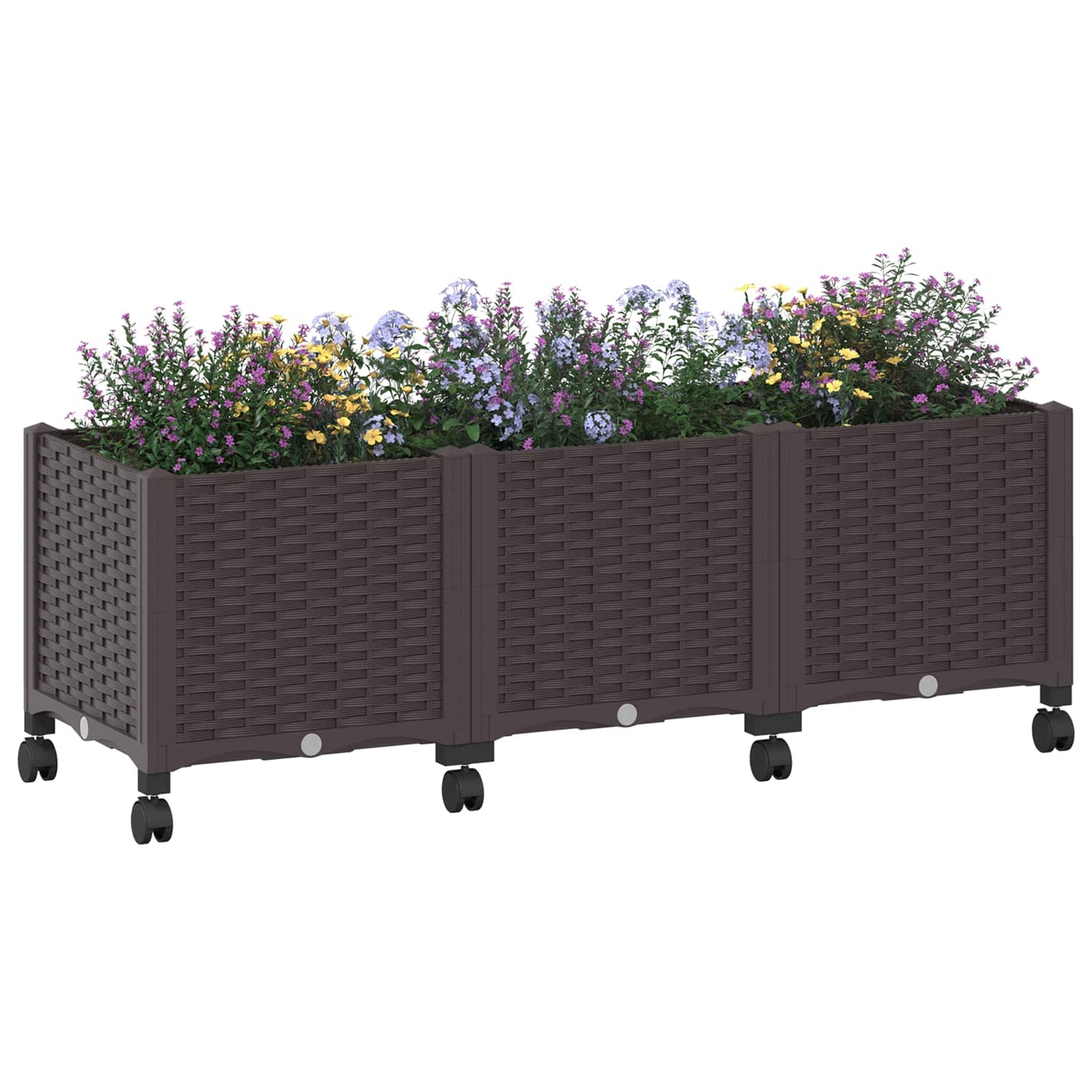 Hagekrukke med hjul Brun 120 x 40 x 44 cm PP