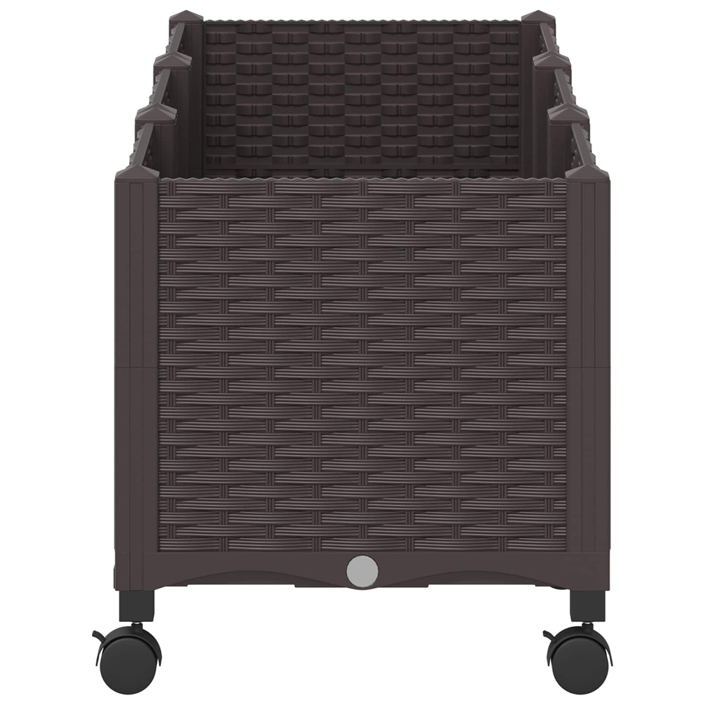 Hagekrukke med hjul Brun 120 x 40 x 44 cm PP