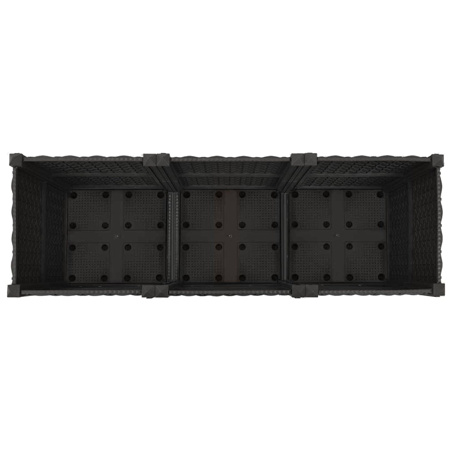Hagekrukke med hjul Svart 120 x 40 x 44 cm PP