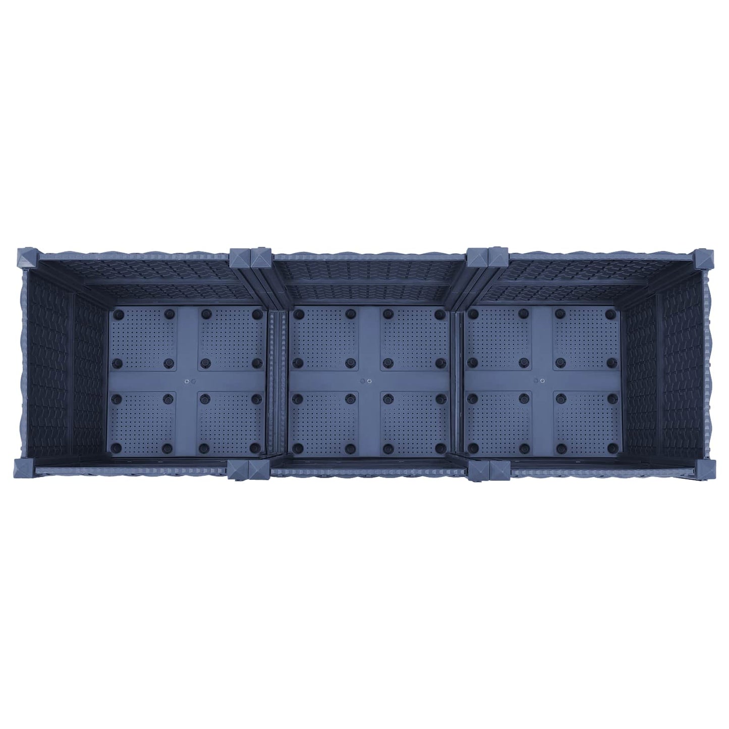 Hagekrukke med hjul Blågrå 120 x 40 x 48 cm PP
