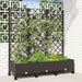 Hageplanter med espalier og hjul Brun 120 x 40 x 131,5 cm PP
