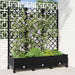 Hageplanter med espalier og hjul Svart 120 x 40 x 131,5 cm PP