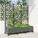 Hageplanter med espalier og hjul Lysegrå 120 x 40 x 131,5 cm PP