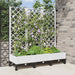 Hageplanter med espalier og hjul Hvit 120 x 40 x 131,5 cm PP