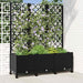 Hageplanter med espalier og hjul Svart 120 x 40 x 146 cm PP