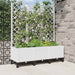 Hageplanter med espalier og hjul Hvit 120 x 40 x 146 cm PP