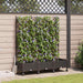 Hageplanter med espalier og hjul 3 stk. Brun PP