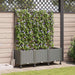 Hageplanter med espalier og hjul 3 stk. Lysegrå PP