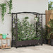 Hevet seng med espalier og hjul Brun 169 x 40 x 129 cm PP