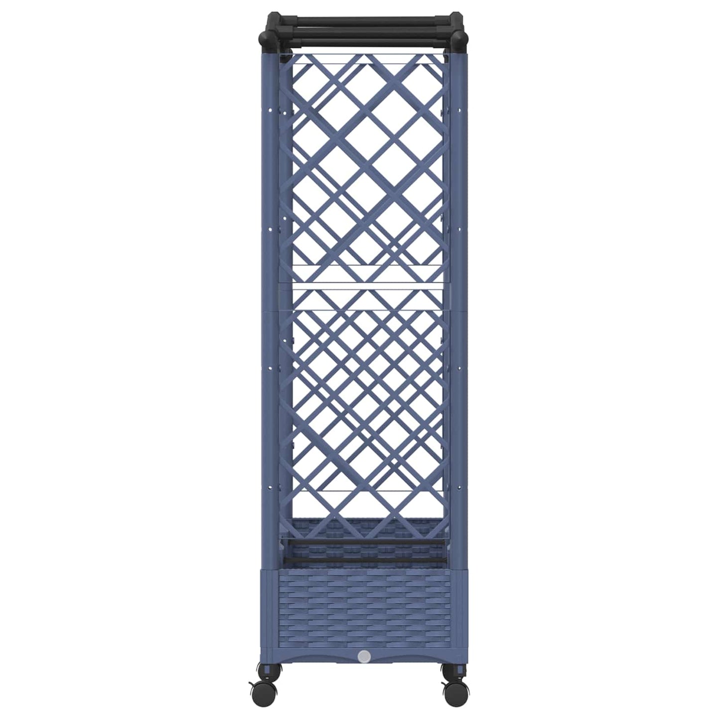 Hevet Bed med Trellis og Tak Grå 169 x 40 x 129 cm PP