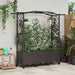 Hevet Bed med Trellis og Tak Brun 164 x 40 x 144 cm PP