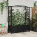 Hevet Bed med Trellis og Tak Svart 164 x 40 x 144 cm PP