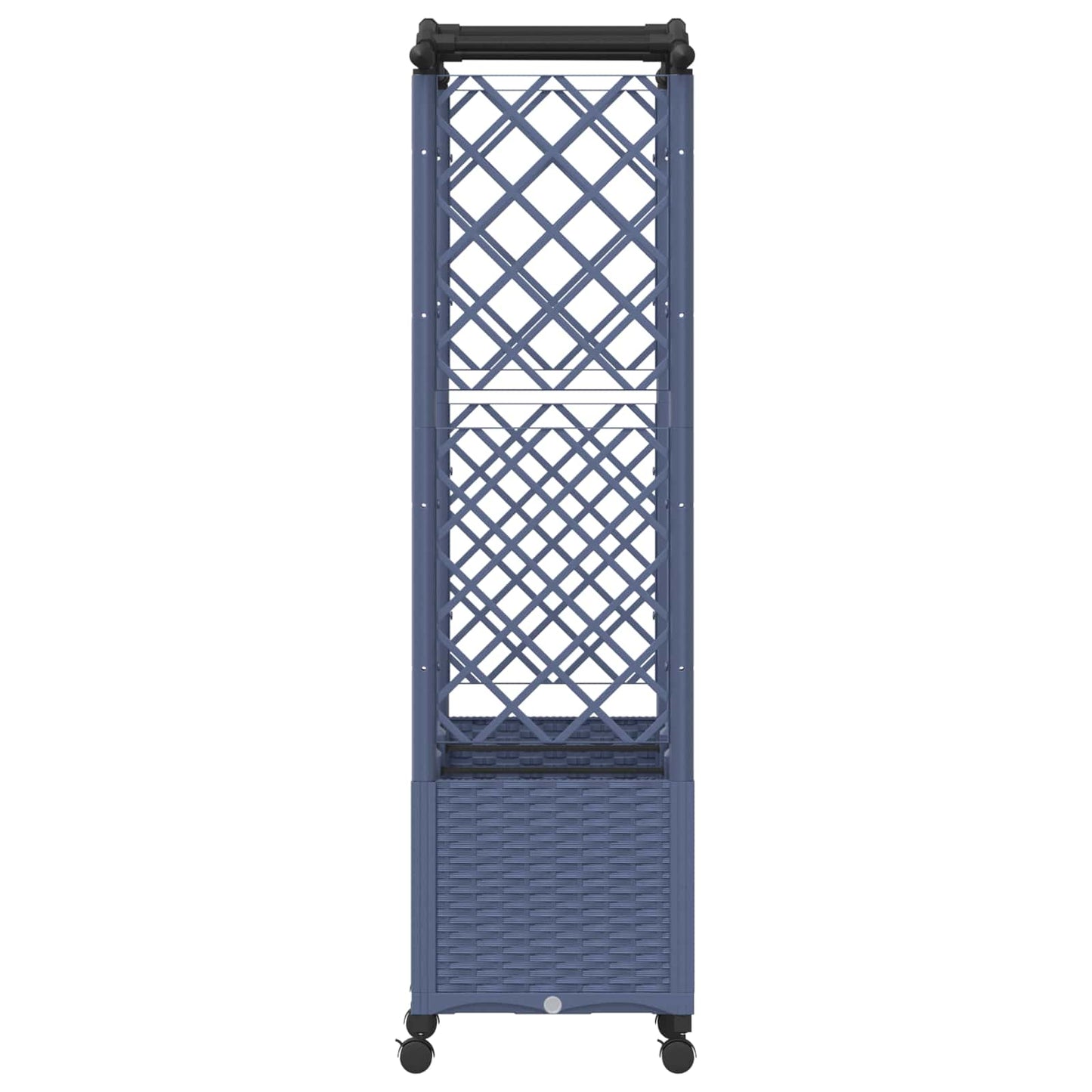 Hevet Bed med Trellis og Tak Grå 164 x 40 x 144 cm PP