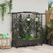 Hevet Bed med Trellis og Tak Brun 163 x 40 x 129 cm PP