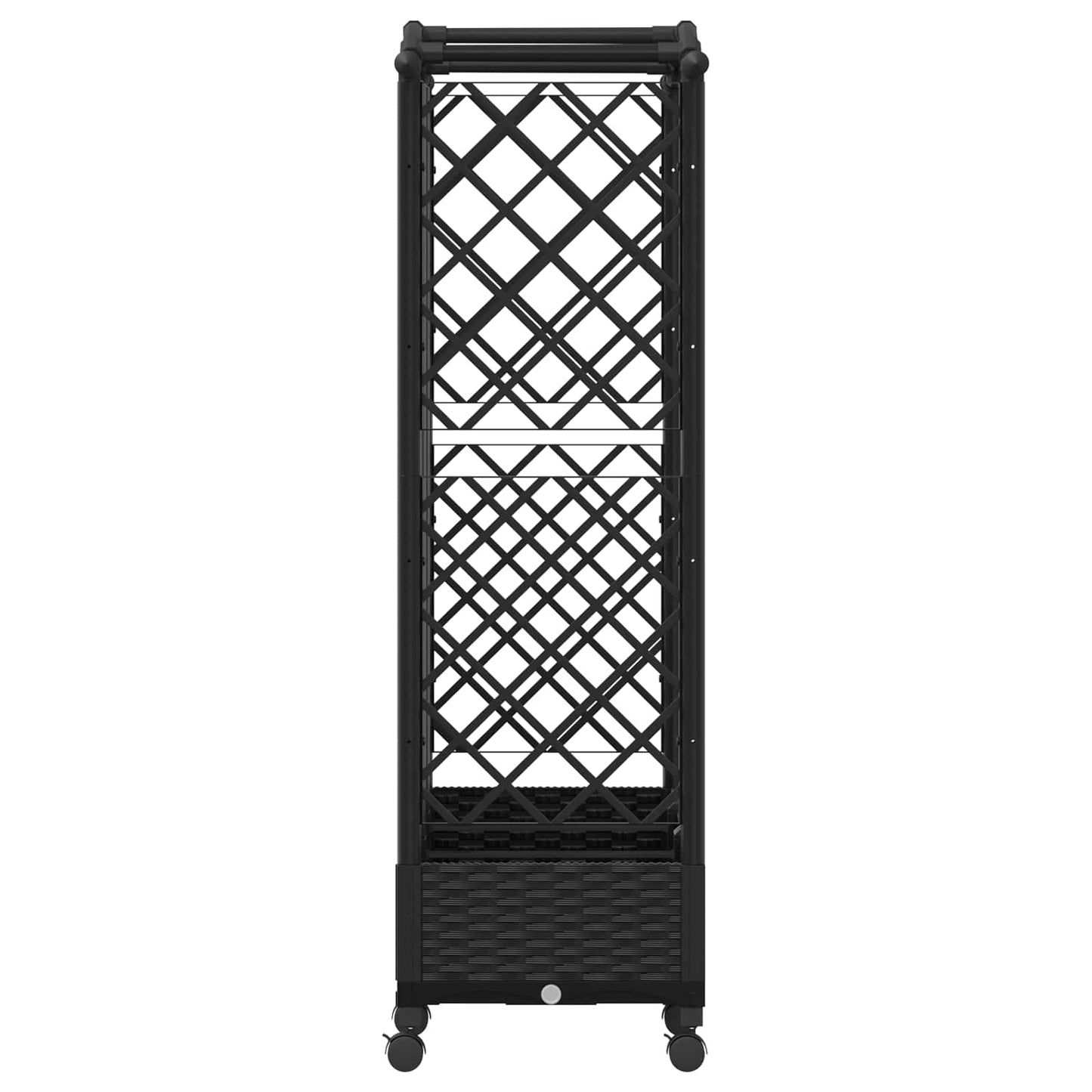 Hevet Bed med Trellis og Tak Svart 163 x 40 x 129 cm PP