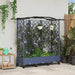 Hevet Bed med Trellis og Tak Grå 163 x 40 x 129 cm PP