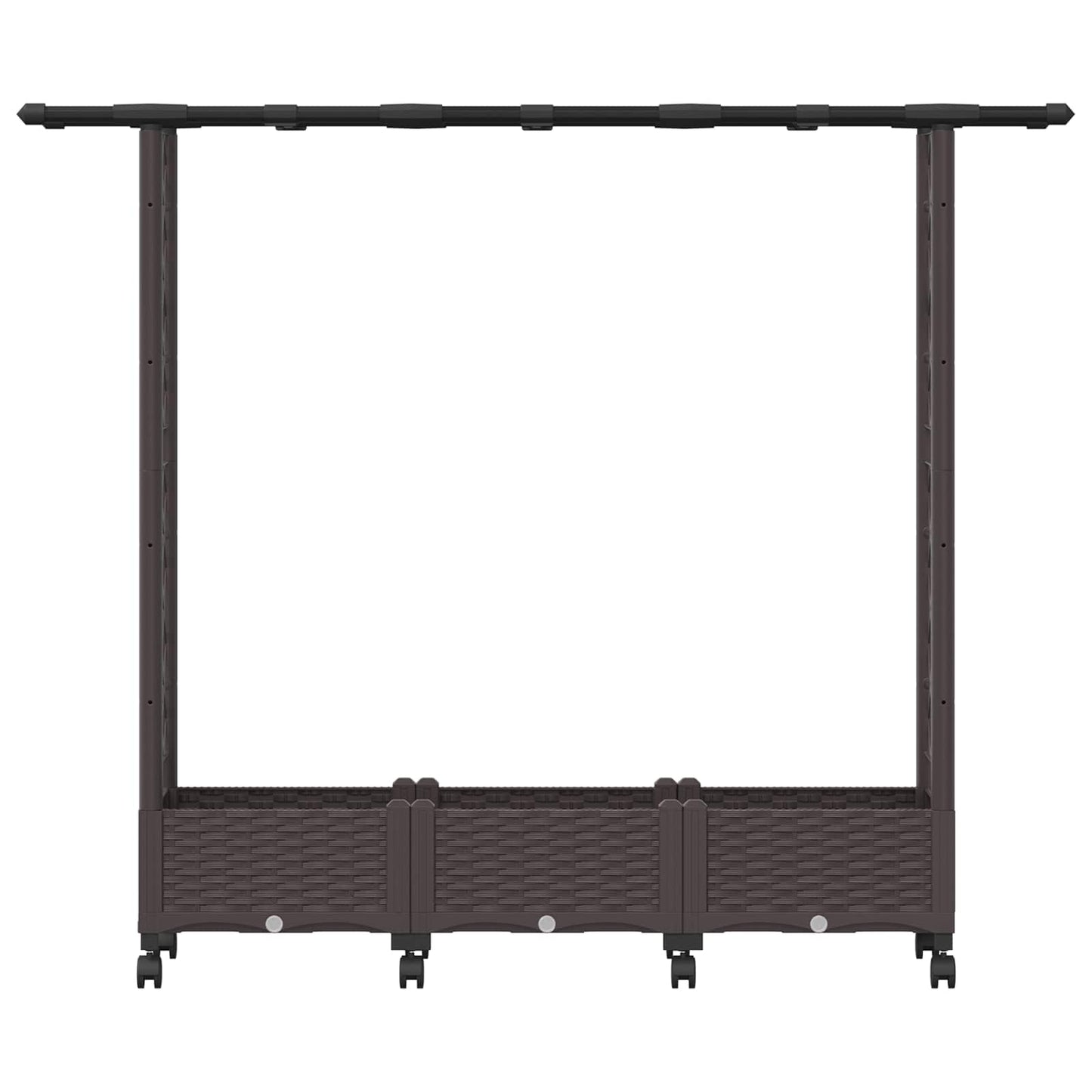 Hevet Bed med Trellis og Tak Brun 164 x 40 x 127 cm PP