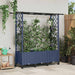 Hevet Bed med Trellis og Tak Grå 162,5 x 40 x 142 cm PP