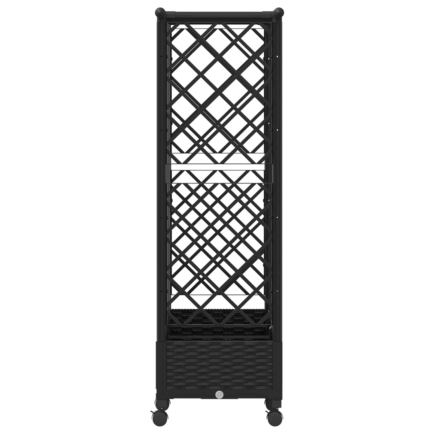 Hevet Bed med Trellis og Tak Svart 164 x 40 x 127 cm PP