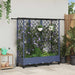 Hevet Bed med Trellis og Tak Grå 164 x 40 x 127 cm PP