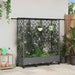 Hevet Bed med Trellis og Tak Lysegrå 164 x 40 x 127 cm PP