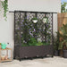 Hevet Bed med Trellis og Tak Brun 163,5 x 40 x 142 cm PP