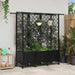 Hevet Bed med Trellis og Tak Svart 163,5 x 40 x 142 cm PP